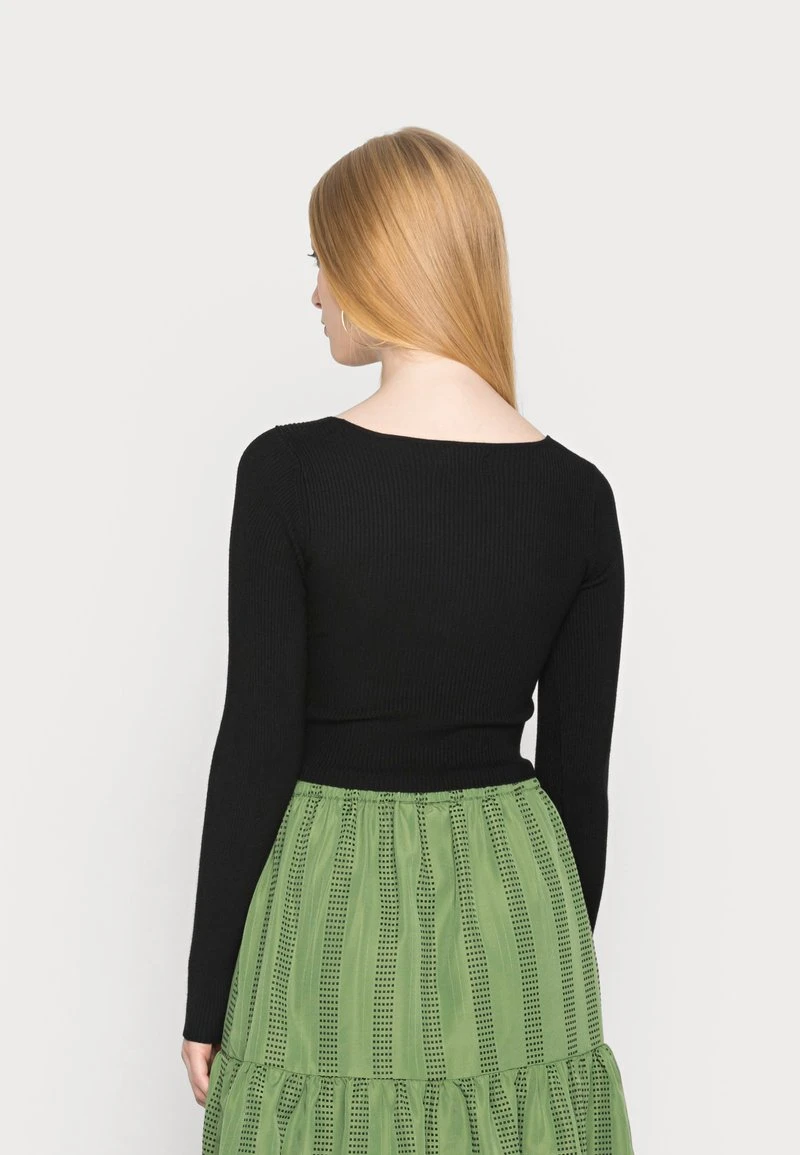 Rabatt 😀 Even&Odd Damen WRAP FRONT JUMPER - Strickpullover - Black ✨ 5 Rabatt 😀 Even&Odd Damen WRAP FRONT JUMPER - Strickpullover - Black ✨ – Bild 3