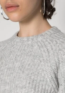 Rabatt ✔️ Even&Odd Damen Strickpullover - Mottled Grey ⌛ -Even Od Verkaufe 9118d4f4a2f74053baeaffeb965404ae