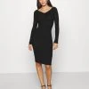 Bestes Angebot 🎁 Even&Odd Damen KNIT V NECK MIDI BODYCON DRESS - Etuikleid - Black 💯 -Even Od Verkaufe 9207ab9c7af94986be9a79b54d7b84cc