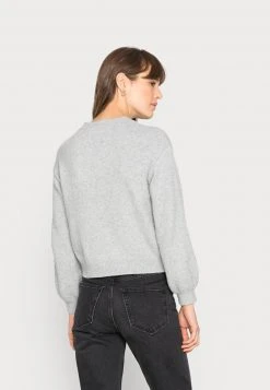 Auslauf 🤩 Even&Odd Damen POINTELLE CREW NECK JUMPER - Strickpullover - Mottled Light Grey 🌟 -Even Od Verkaufe 947b7b8daa494aa5b611fbfdfd809887