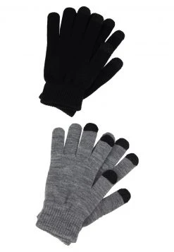 Coupon 🤩 Even&Odd Damen 2 PACK - Fingerhandschuh - Black/grey 🎉