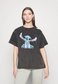 Angebote ⌛ Even&Odd Damen T-Shirt Print - Black 😀