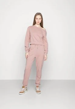 Bester Verkauf 🌟 Even&Odd Damen Off Shoulder&Jogger Set - Sweatshirt - Pink ✔️