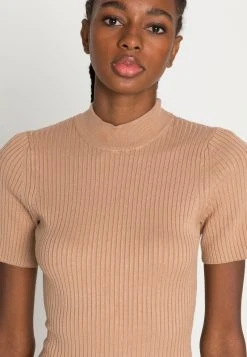 Coupon 🥰 Even&Odd Damen PERKIN NECK SHORT SLEEVE DRESS - Strickkleid - Camel 👍 -Even Od Verkaufe 9cebe659ceeb416aa85186a1b04a2432