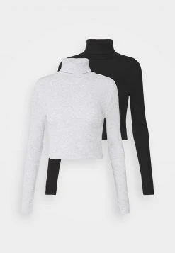 Rabatt ⭐ Even&Odd Damen 2 PACK - Langarmshirt - Black/grey ❤️ -Even Od Verkaufe a143f9b49e464630868d50b2953e2171