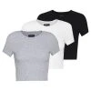 Coupon 😀 Even&Odd Damen 3 PACK - T-Shirt Basic - White/black/light Grey 🌟 -Even Od Verkaufe a5376e4c1d2c4eacb9af2169295be864