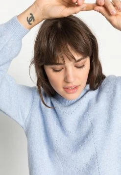 Aktion 👏 Even&Odd POINTELLE CREW NECK JUMPER - Strickpullover - Mottled Light Blue | Damen ✨ -Even Od Verkaufe a6e4b1ac8ebb4986b69cefdddeee605f