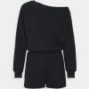 Billig ⌛ Even&Odd Damen SWEAT - Off-shoulder Playsuit - Jumpsuit - Black 🎁