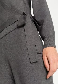 Coupon 🔔 Even&Odd Damen WRAPPED CARDIGAN SET - Strickjacke - Mottled Dark Grey 💯 -Even Od Verkaufe b319bb32e84b467ea864488c2aa2802a