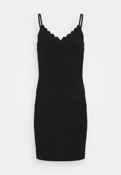 Brandneu 😍 Even&Odd Damen Scallop Edge Mini Strap Dress - Etuikleid - Black 🎁 -Even Od Verkaufe b3da3160c9134df6ad678418690fd842