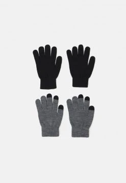 Brandneu 🛒 Even&Odd Damen Fingerhandschuh - Black/grey ⭐