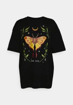 Am billigsten ⭐ Even&Odd Damen T-Shirt Print - Black 😍