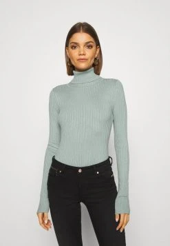 Billig 🎉 Even&Odd Damen BASIC TURTLE NECK - Strickpullover - Light Green 🎁