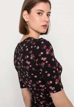 Bestpreis 😀 Even&Odd Damen Jerseykleid - Black/multi Coloured 😉 -Even Od Verkaufe be5d0ab7c82c4898a473e1d3d5a4421e