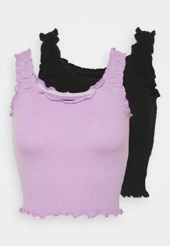 Am billigsten 👏 Even&Odd Damen 2 PACK - Top - Black/lilac 👏 -Even Od Verkaufe c098097996214a5da642cee24831e221