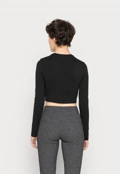Besorgen 🔥 Even&Odd Damen CROPPED LONG SLEEVE WITH POINTY HEM - Langarmshirt - Black 🎉 -Even Od Verkaufe c0b1bc7c36204e4fbb92952a2e00374a