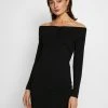 Neu ⭐ Even&Odd Damen BASIC - OFF-SHOULDER MINI LONG SLEEVES DRESS - Etuikleid - Black 🛒 -Even Od Verkaufe c1315edcee8a4d90a169a4a775266d25