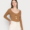 Bestpreis ✨ Even&Odd Damen Langarmshirt - Brown ✔️ -Even Od Verkaufe c13ebf2ecad343e294c365d1e2b51ba9
