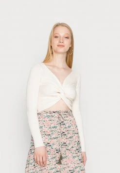 Billig 🛒 Even&Odd Damen WRAP FRONT JUMPER - Strickpullover - White 👍