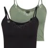 Bestes Angebot 🤩 Even&Odd Damen 2 PACK - Top - Green/black ✨ -Even Od Verkaufe c7c7878fb7934361a1b846b2d027b493