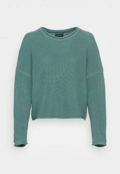 Schlussverkauf 👏 Even&Odd Damen OVERSIZE CROPPED ROLLED EDGE JUMPER - Strickpullover - Green ✔️ -Even Od Verkaufe cb6e2f1f391b4281aa95472f2f4bc930