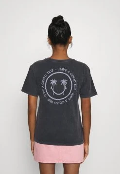 Brandneu ✨ Even&Odd T-Shirt Print - Black | Damen ⌛