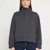 Bester Verkauf ✔️ Even&Odd Damen OVERSIZED POPPER HIGH NECK - Sweatshirt - Grey 👍 -Even Od Verkaufe d88dc5774a394534bb50a2a7d88eb684