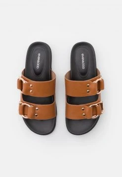 Bester Verkauf 🤩 Even&Odd Damen Pantolette Flach - Cognac 🔔 -Even Od Verkaufe dd8ca15c15284e92b092878c1b22063b