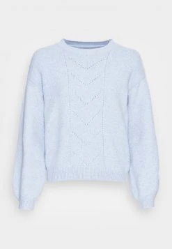 Aktion 👏 Even&Odd POINTELLE CREW NECK JUMPER - Strickpullover - Mottled Light Blue | Damen ✨ -Even Od Verkaufe dfa64533847d4024acbd807d2f49a139