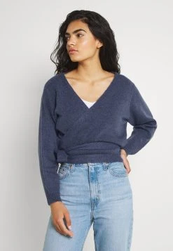 Aktion 😀 Even&Odd Damen WICKELJACKE - Strickjacke - Blue-grey 😍