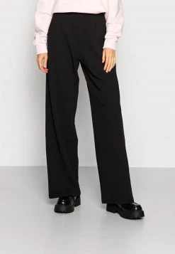 Bester Verkauf 🥰 Even&Odd Damen Basic Wide Leg Trousers - Stoffhose - Black ✨