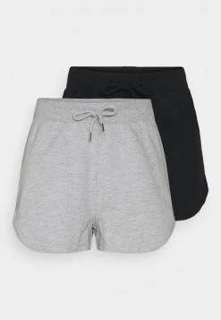 Am billigsten 🧨 Even&Odd Damen 2 Pack - Shorts - Black/mottled Light Grey 👏
