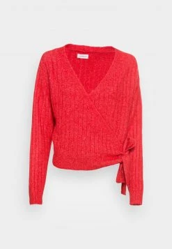 Billig 🧨 Even&Odd Damen WRAPPED CARDIGAN - Strickjacke - Red 🔔 -Even Od Verkaufe ee37297462534d21853dcf7870cde9d7