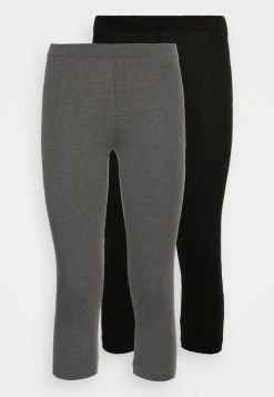 Schlussverkauf ⭐ Even&Odd Damen 2 PACK - Leggings - Hosen - Black/mottled Dark Grey 😀 -Even Od Verkaufe eea8dfaa158d4f459ef4fa7047eec502