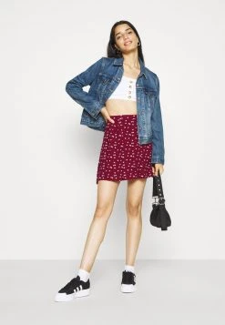 Bestes Angebot 🤩 Even&Odd Damen A-Linien-Rock - Black/bordeaux 🤩