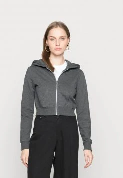 Auslauf 🎉 Even&Odd Damen Sweatjacke - Mottled Dark Grey 👏