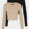 Am billigsten 🎉 Even&Odd Damen 2 PACK - Strickpullover - Black/sand 👍 -Even Od Verkaufe fca3aa32db4946fb81ff06d4dd5727c0